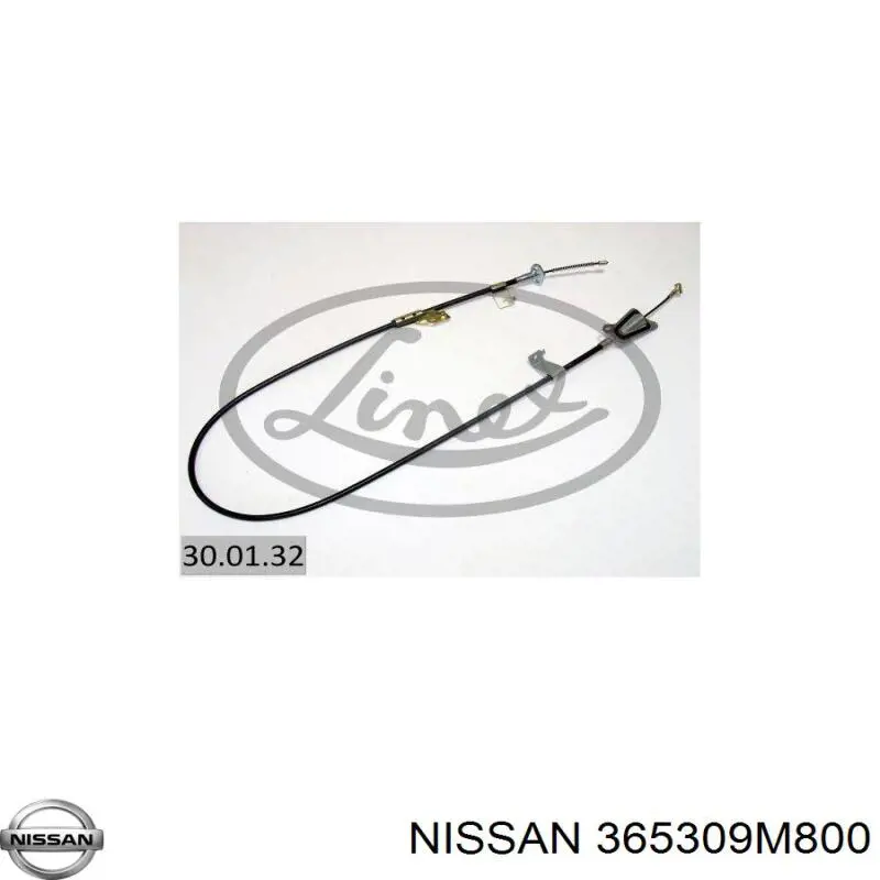 Трос ручника задний правый Nissan/Infiniti 36530BN80B