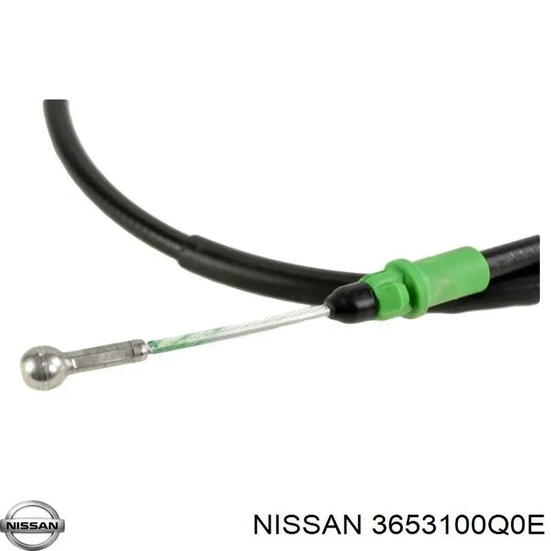 Cable de freno de mano trasero izquierdo 3653100Q0E Nissan/Infiniti