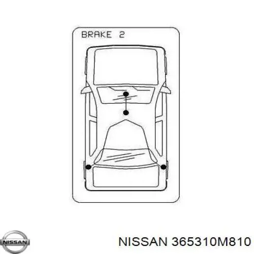 365311N980 Nissan трос ручного тормоза задний левый