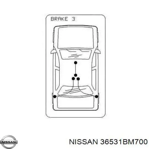 Трос ручного тормоза задний Nissan/Infiniti 36531BM700 цена, от 18.92 USD