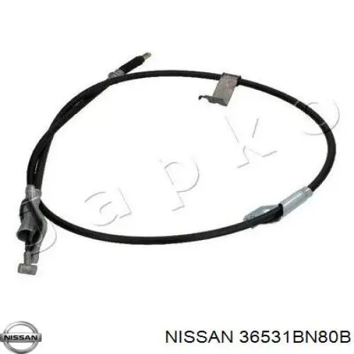 Купить 36531BN80B Nissan/Infiniti Трос стояночного тормоза задний левый