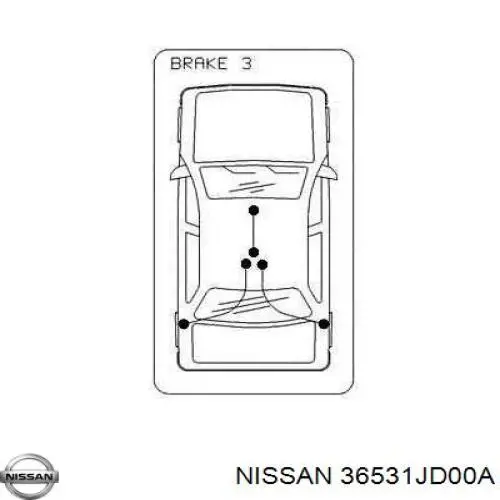 Трос ручного тормоза задний Nissan/Infiniti 36531JD00A цена, от 22.53 USD