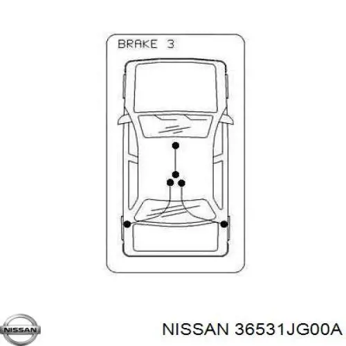Трос ручного тормоза задний Nissan/Infiniti 36531JG00A цена, от 31.67 USD
