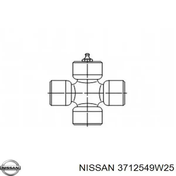 Крестовина карданного вала заднего 3712549W25 Nissan