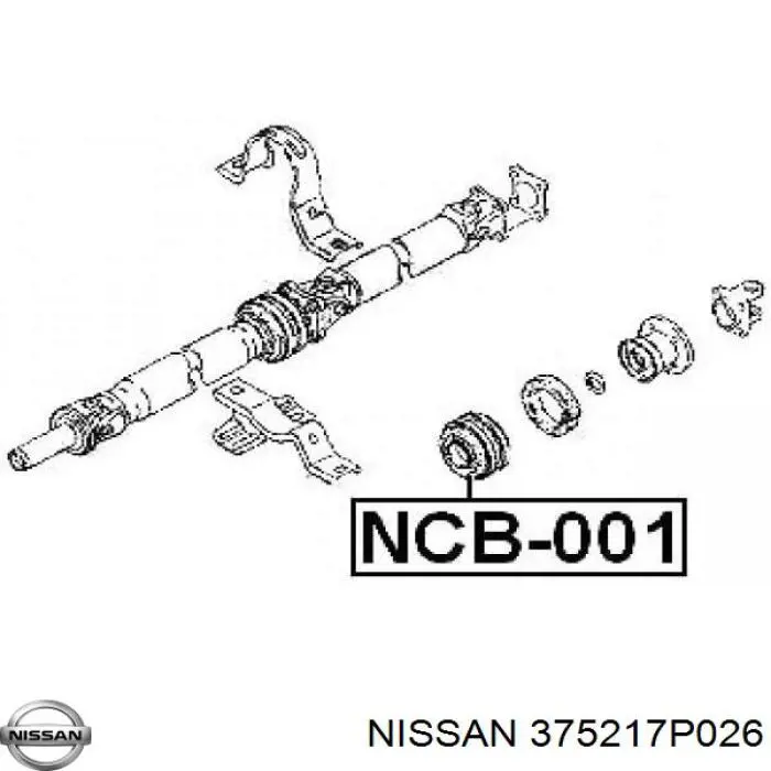 Подвесной подшипник карданного вала 375217P026 Nissan