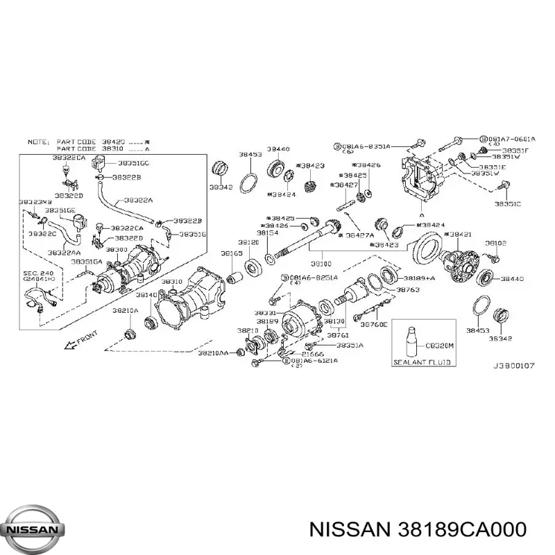 Сальник редуктора заднего моста Renault (RVI) 38189CA000 цена, от 7.87 USD