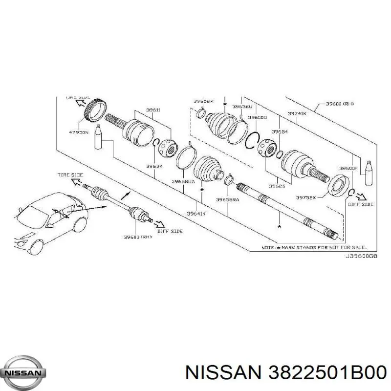  Nissan/Infiniti 3822501B00 цена, от 4.30 USD