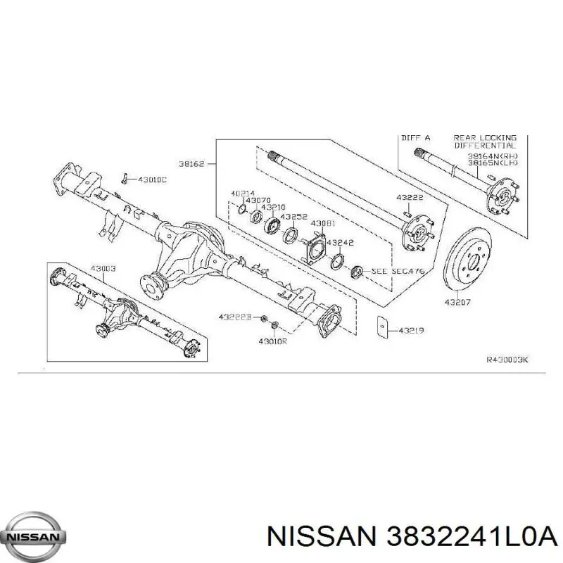  3832241L0A Nissan