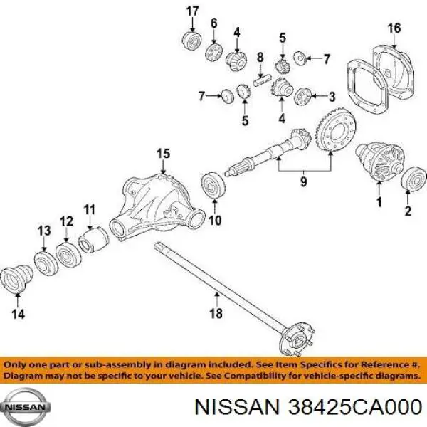  Nissan/Infiniti 38425CA000 цена, от 9.88 USD