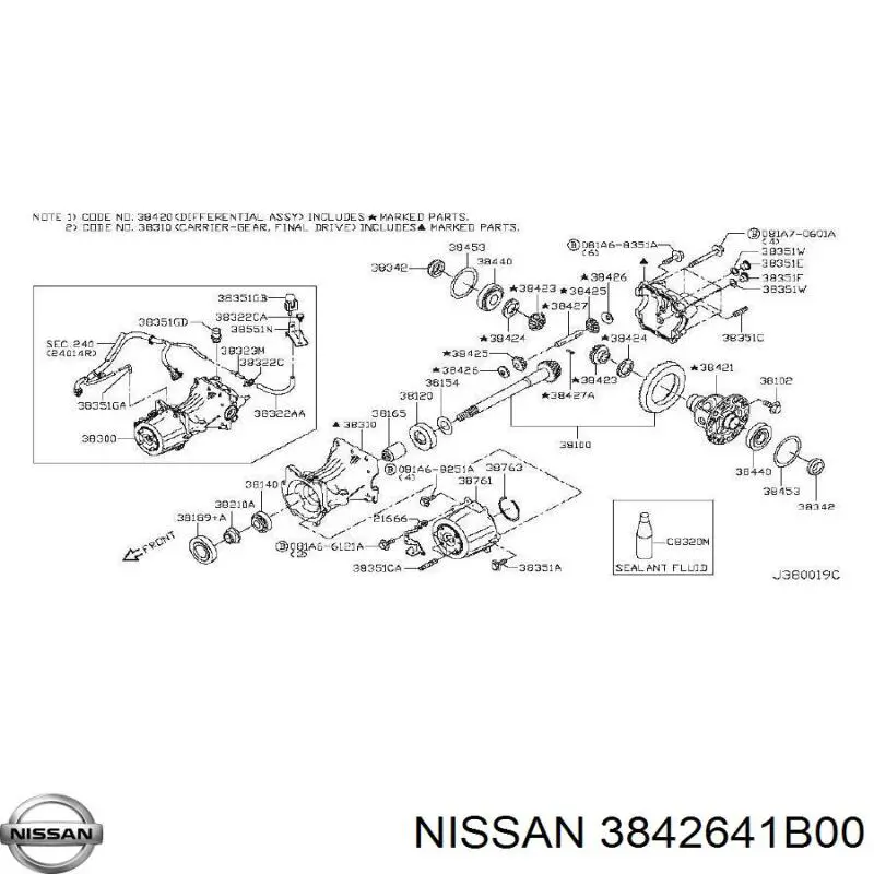  Nissan/Infiniti 3842641B00 цена, от 2.26 USD