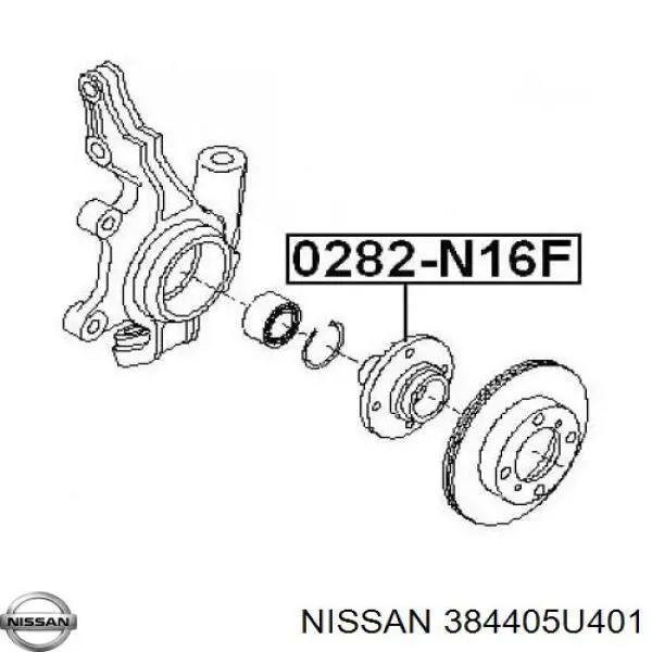 Комплект подшипника ступицы колеса Nissan/Infiniti 384405U401 цена, от 20.24 USD