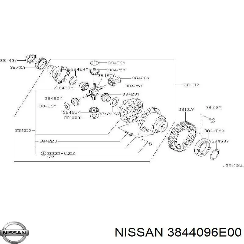 Купить 3844096E00 Nissan/Infiniti 