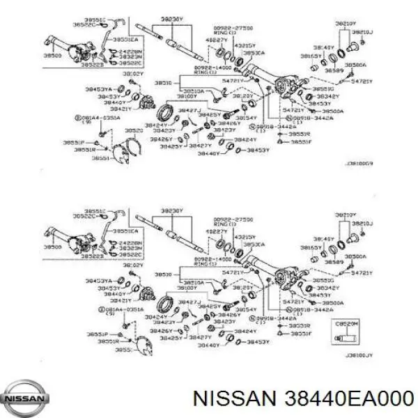 Подшипник дифференциала переднего моста Nissan/Infiniti 38440EA000 цена, от 27.05 USD