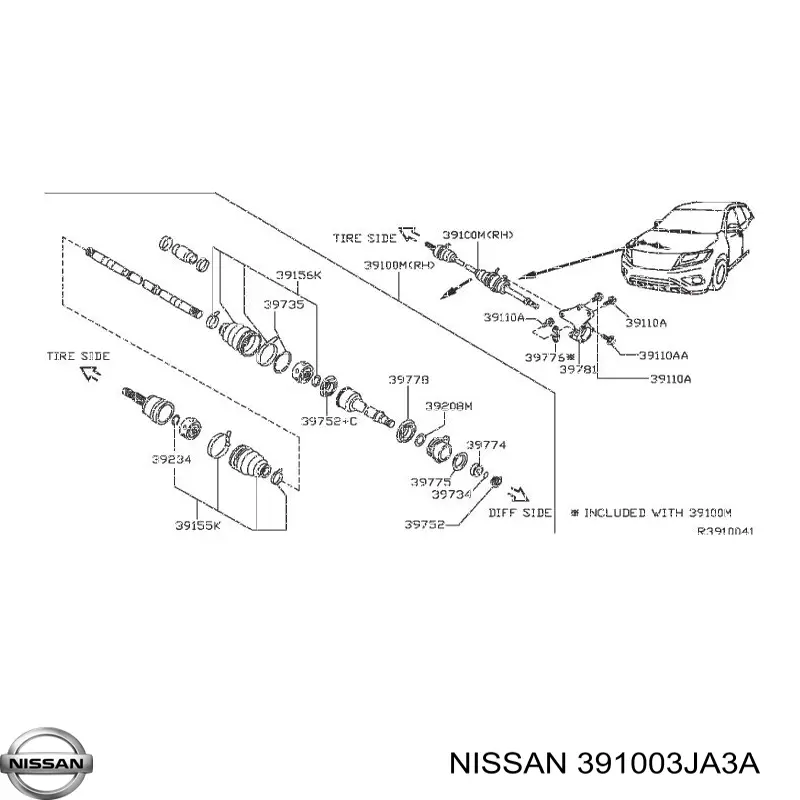 Привод передний правый GSP NCV53116 цена, от 177.77 USD