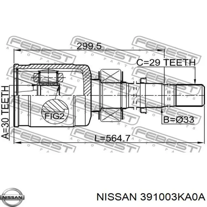  391003KA0A Nissan