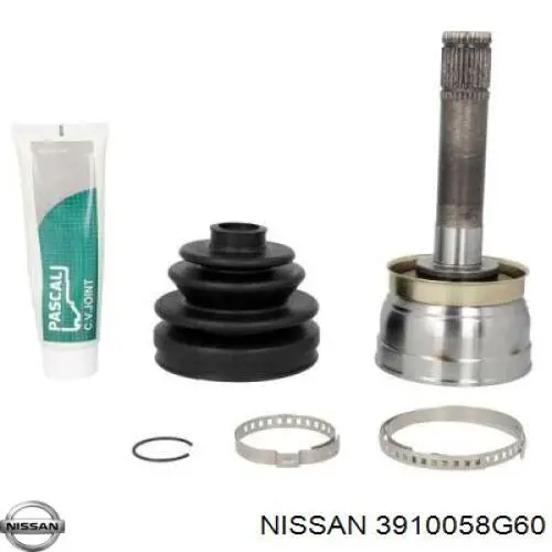 Полуось передняя 3910058G60 Nissan