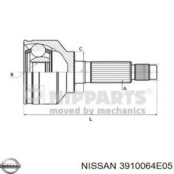 ШРУС наружный передний 3910064E05 Nissan