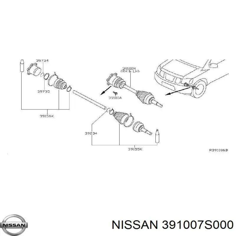 Полуось (привод) передняя на Infiniti QX56 JA60