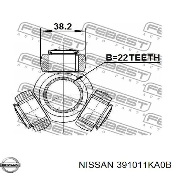 Полуось (привод) передняя левая XX391011KA0B Market (OEM)