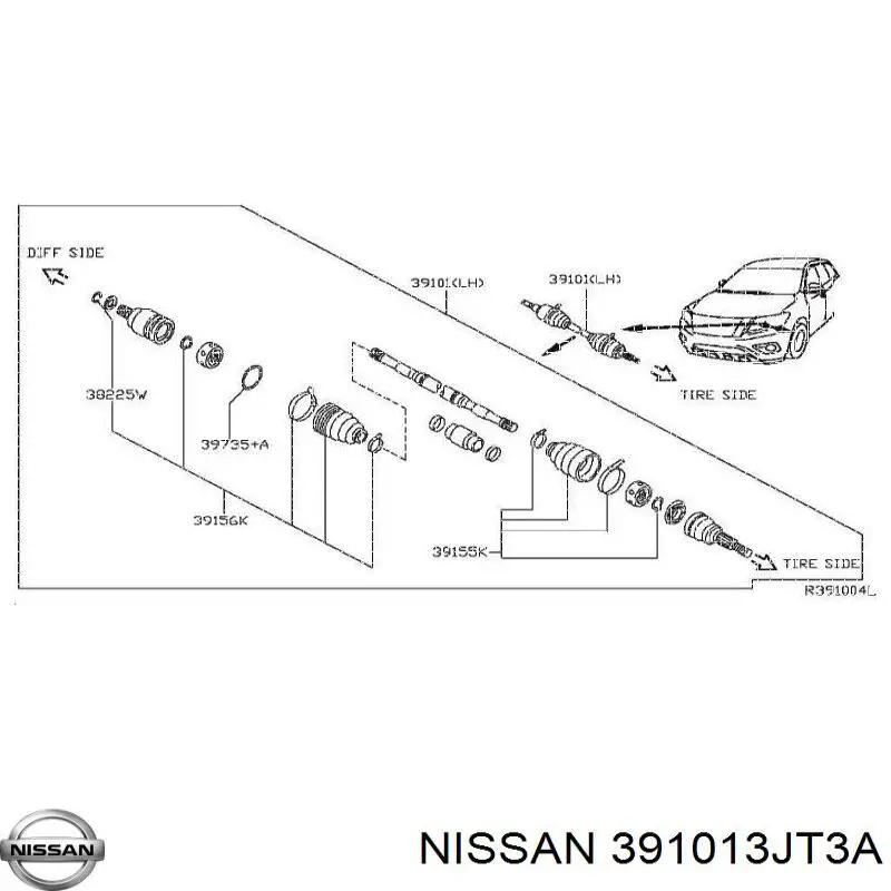  391013JT3A Nissan