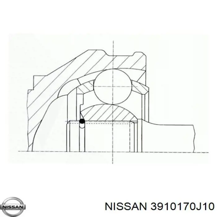 3910170J10 Nissan/Infiniti Полуось передняя левая