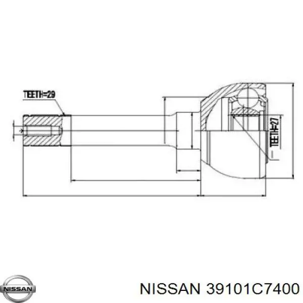 Граната колесная Nissan/Infiniti 39101C7400 цена, от 31.75 USD