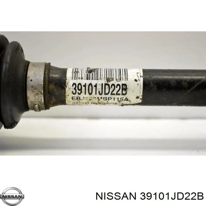 39101JD22B Nissan полуось (привод передняя левая)
