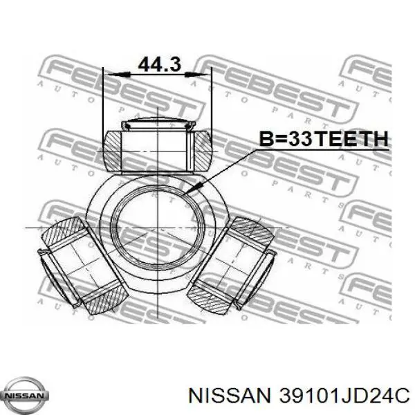 Купить 39101JD24C Nissan/Infiniti Привод в сборе левый