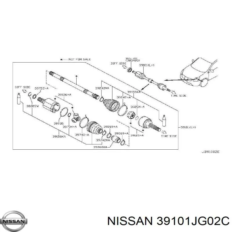  Nissan/Infiniti 39101JG02C цена, от 169.49 USD