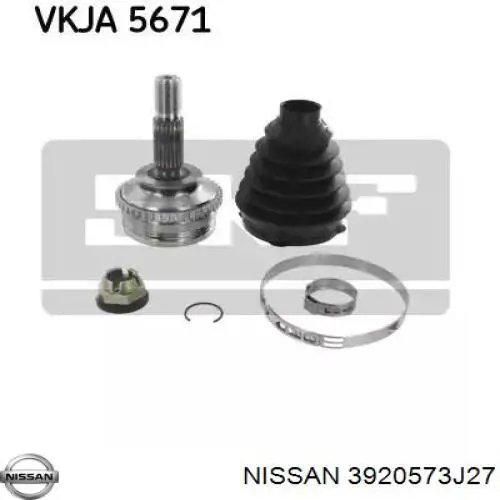 Купить 3920573J27 Nissan/Infiniti Привод в сборе левый
