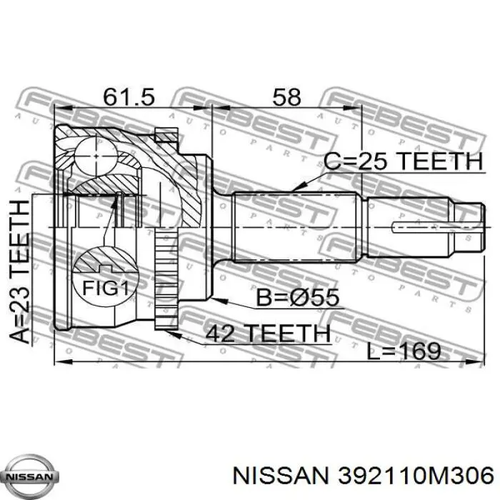 Купить 392110M306 Nissan/Infiniti Внешняя граната