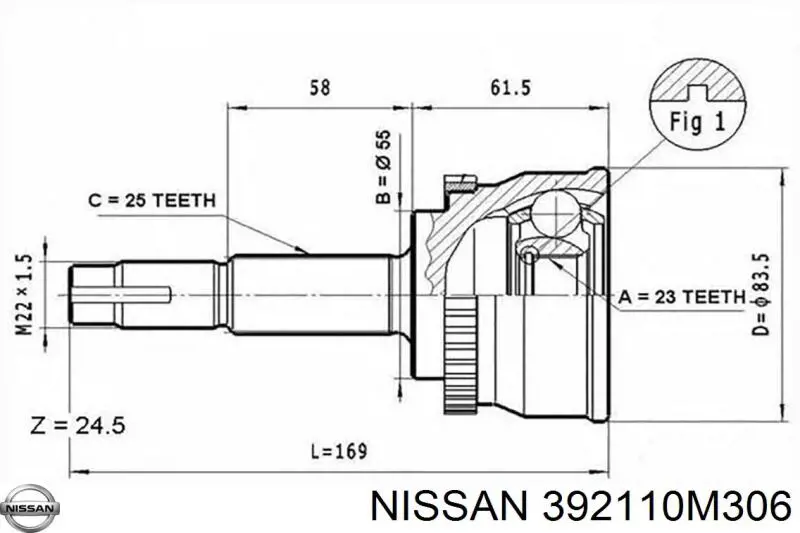 Граната колесная Nissan/Infiniti 392110M306 цена, от 18.13 USD