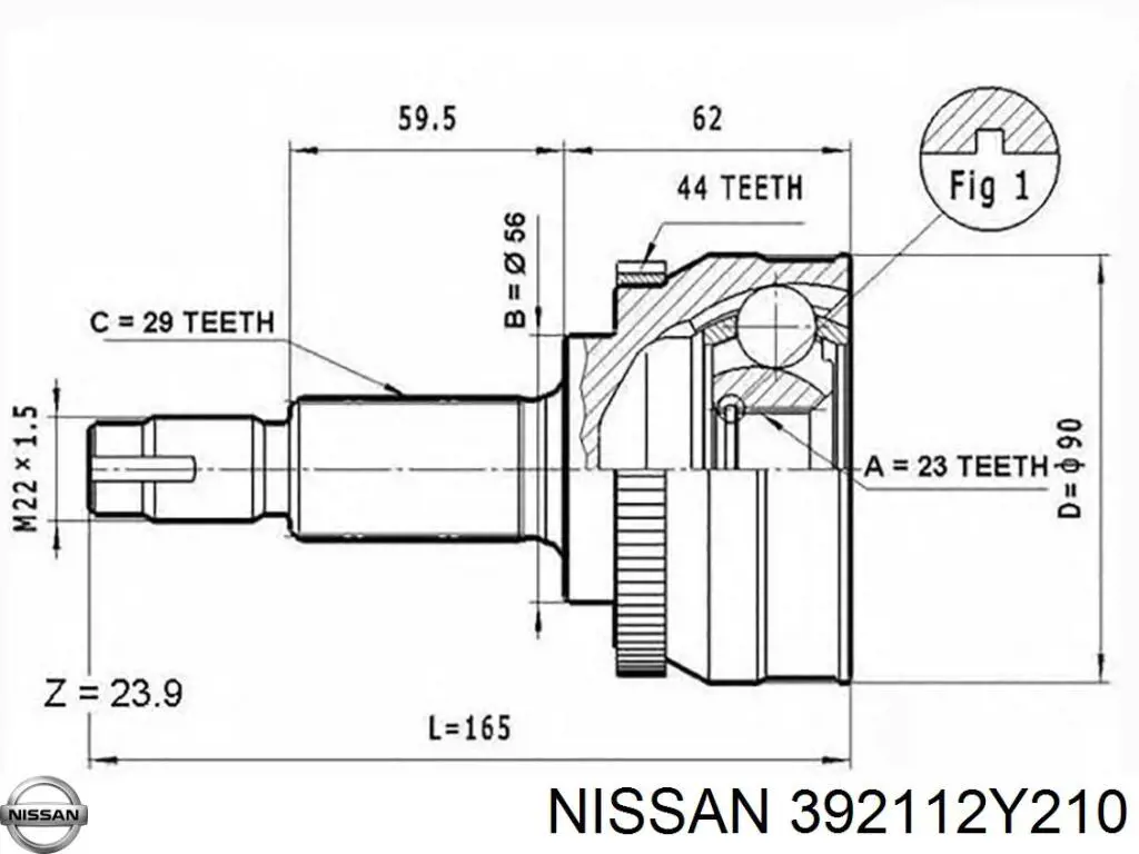 Граната колесная Nissan/Infiniti 392112Y210 цена, от 32.79 USD