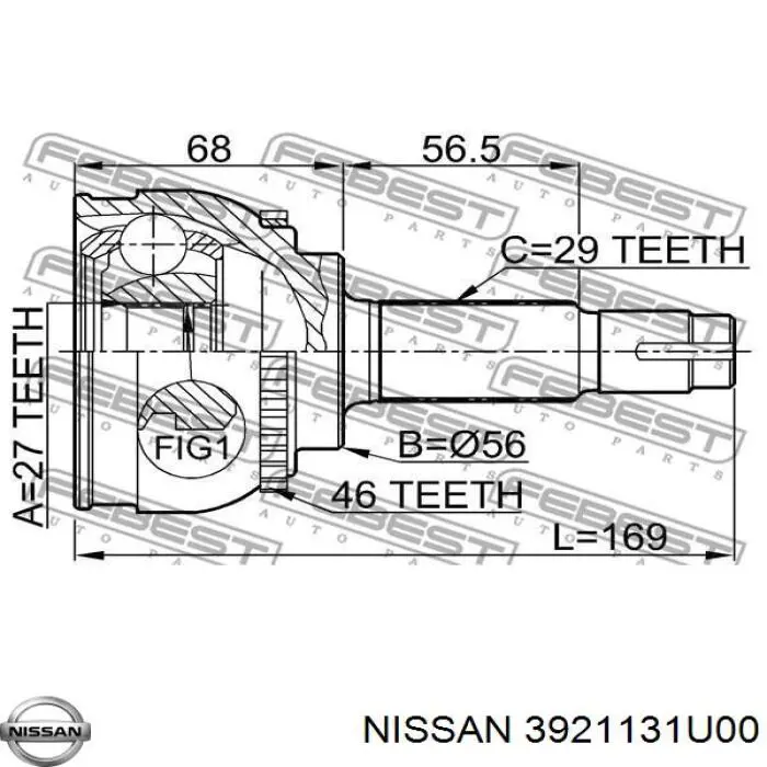 Граната колесная Nissan/Infiniti 3921131U00 цена, от 28.83 USD