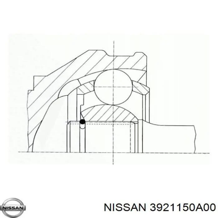 3921150A00 Nissan шрус наружный передний