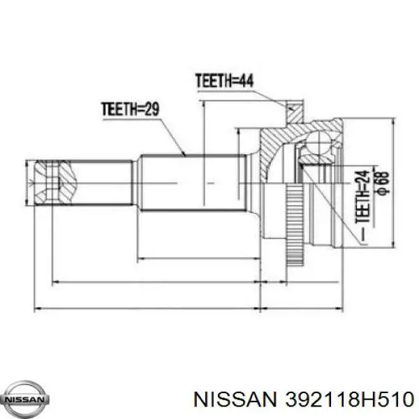 Купить 392118H510 Nissan/Infiniti Граната наружная задняя