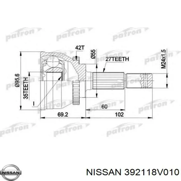 Граната колесная Nissan/Infiniti 392118V010 цена, от 32.42 USD