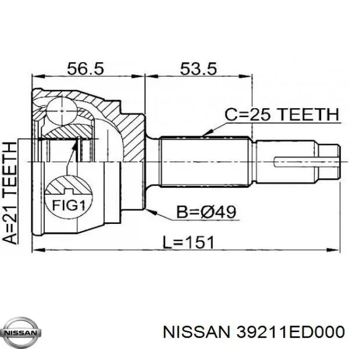  39211ED000 Nissan