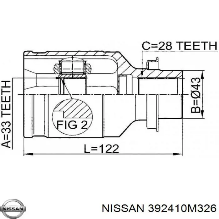 Купить 392410M326 Nissan/Infiniti Пыльник гранаты наружный, передний
