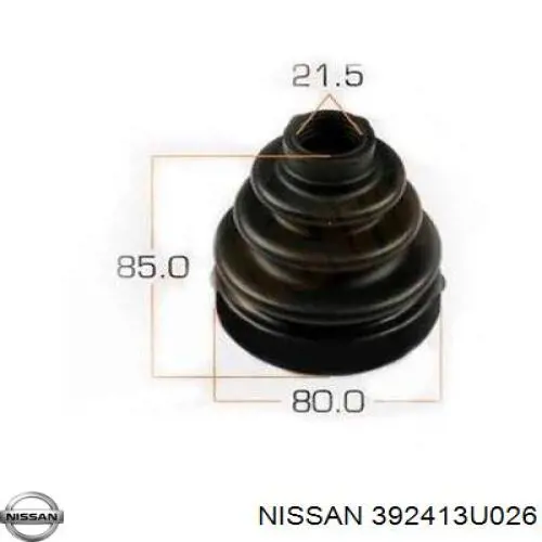 Чехол шруса Nissan/Infiniti 392413U026 цена, от 16.39 USD