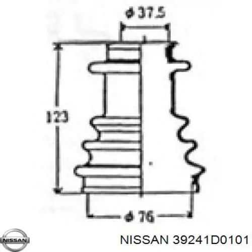 Пыльник ШРУСа наружный 39241D0101 Nissan