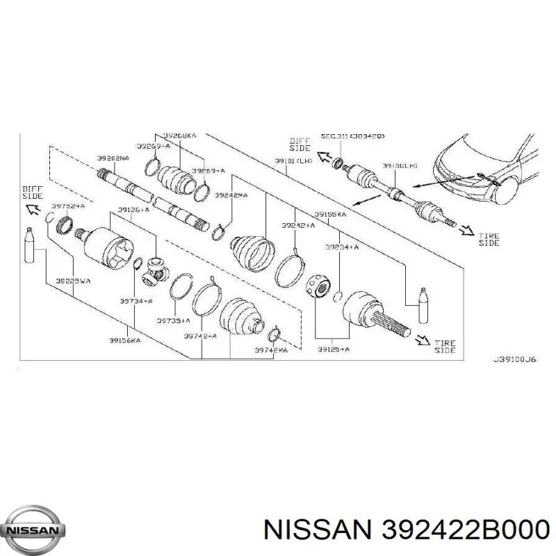  392422B000 Nissan