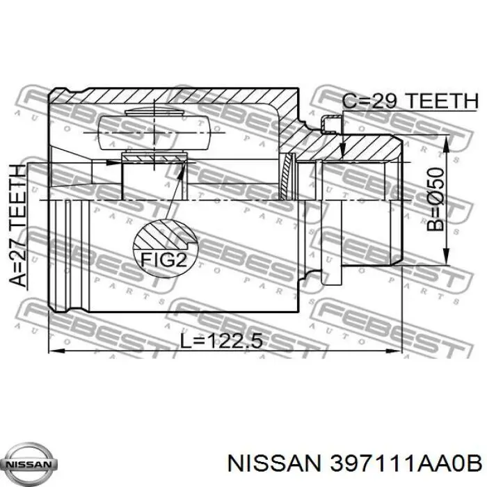  ШРУС внутренний правый Nissan Murano 