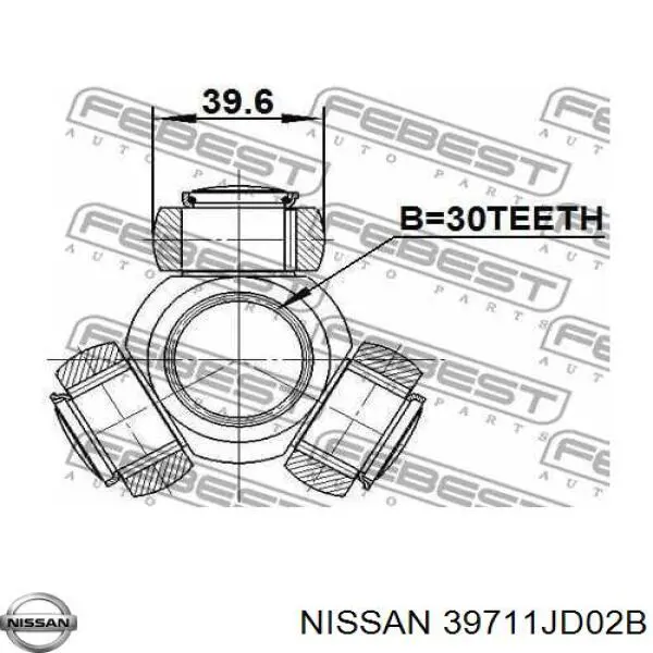 Шарнир угловых скоростей передний левый Nissan/Infiniti 39711JD02B цена, от 37.20 USD
