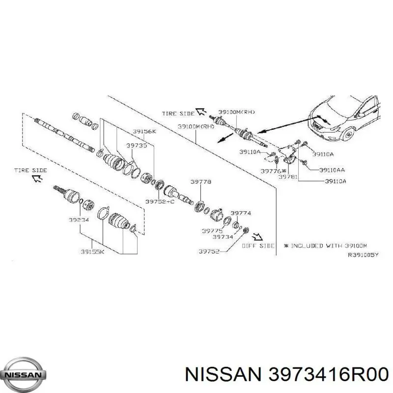  3973416R00 Nissan