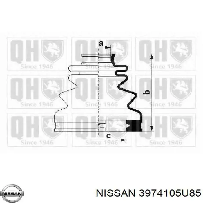 Пыльник шарнира угловых скоростей внутренний передний Nissan/Infiniti 3974105U85 цена, от 6.98 USD