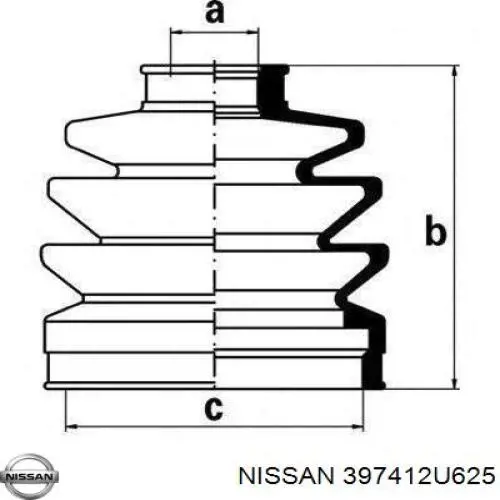 Пыльник гранаты внутренний задний Nissan/Infiniti 397412U625 цена, от 9.10 USD