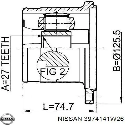 Пыльник шарнира угловых скоростей внутренний передний Nissan/Infiniti 3974141W26 цена, от 7.24 USD
