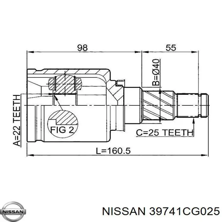 Пыльник шарнира угловых скоростей внутренний передний Nissan/Infiniti 39741CG025 цена, от 18.06 USD