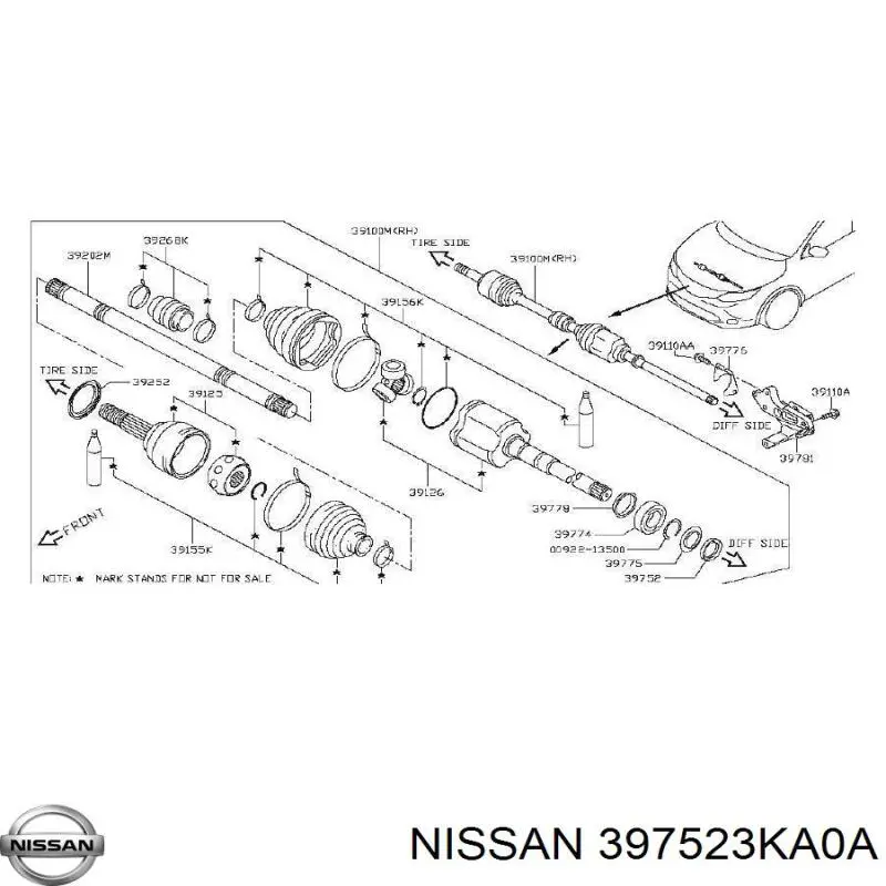  Nissan/Infiniti 397523KA0A цена, от 90.95 USD
